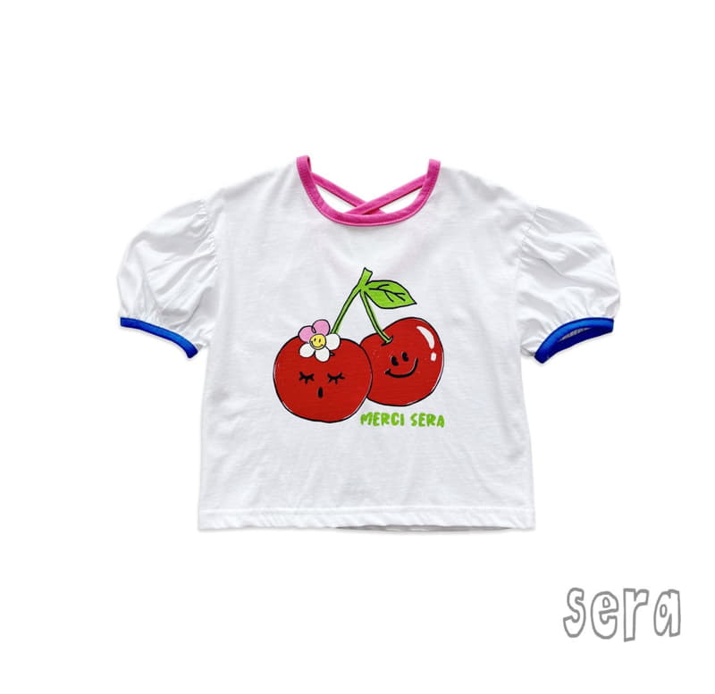 Sera - Korean Children Fashion - #childrensboutique - Cherry Puff Tee - 12