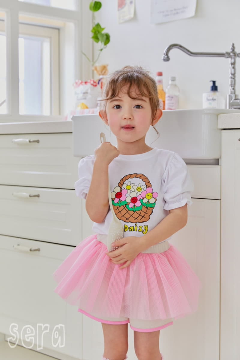 Sera - Korean Children Fashion - #kidsshorts - Flower Bucket Tee - 3