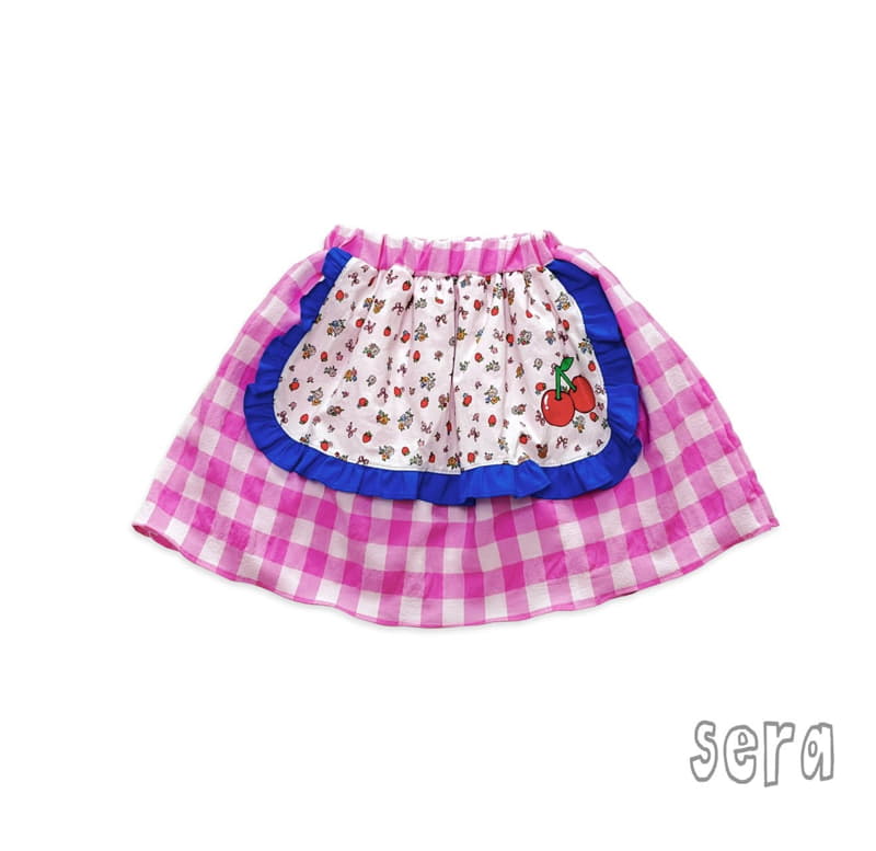 Sera - Korean Children Fashion - #kidsstore - Apron Check Skirt - 7