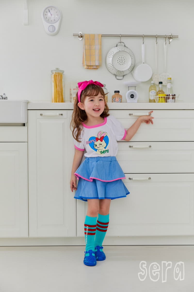Sera - Korean Children Fashion - #magicofchildhood - Strawberry Cancan Denim Skirt Pants - 9