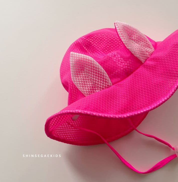 Shinseage Kids - Korean Children Fashion - #childofig - Rabbit Mesh String Bucket Hat - 6