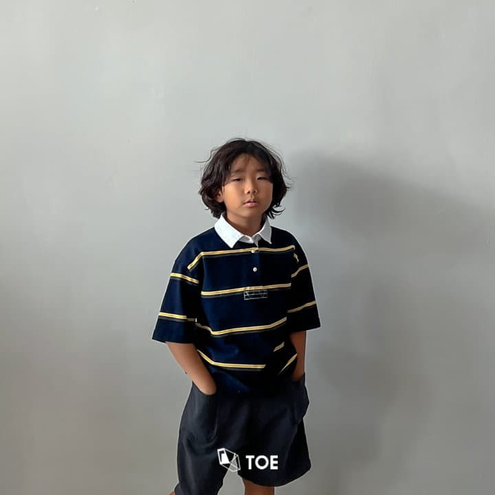 TOE - Korean Children Fashion - #stylishchildhood - Rugby Collar Tee - 4