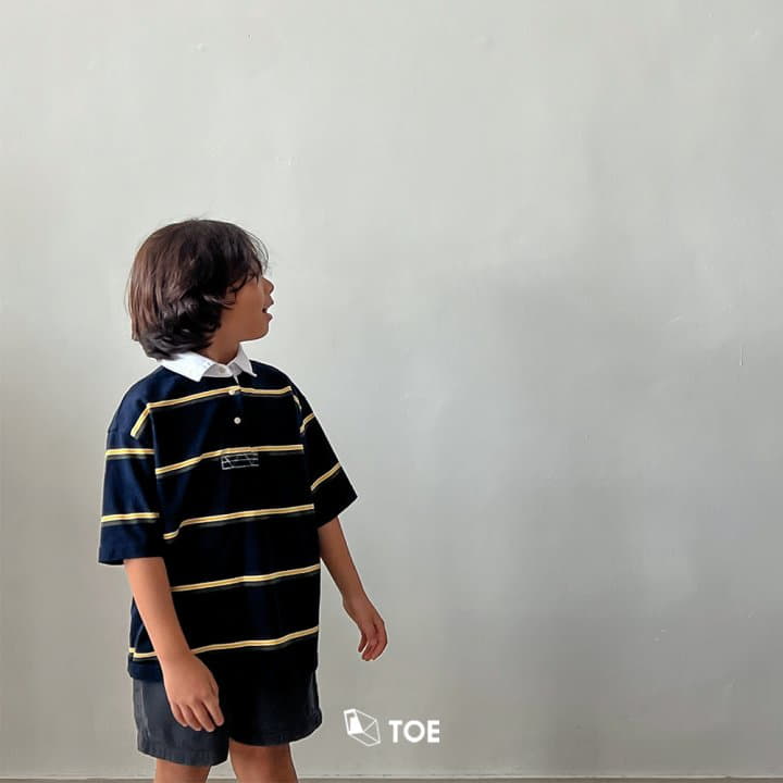 TOE - Korean Children Fashion - #childrensboutique - Rugby Collar Tee - 5