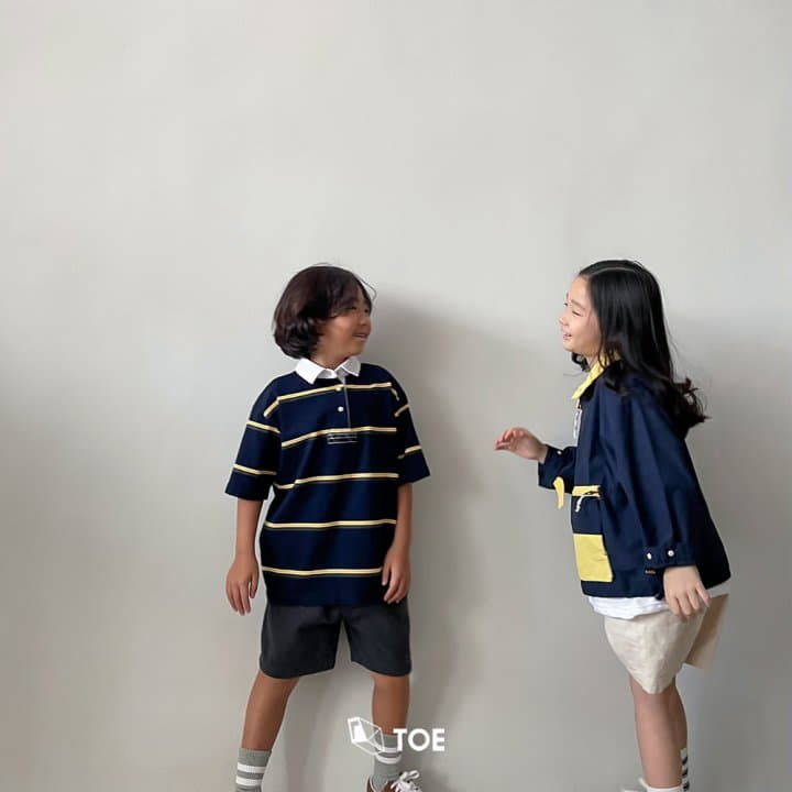 TOE - Korean Children Fashion - #fashionkids - Rugby Collar Tee - 8