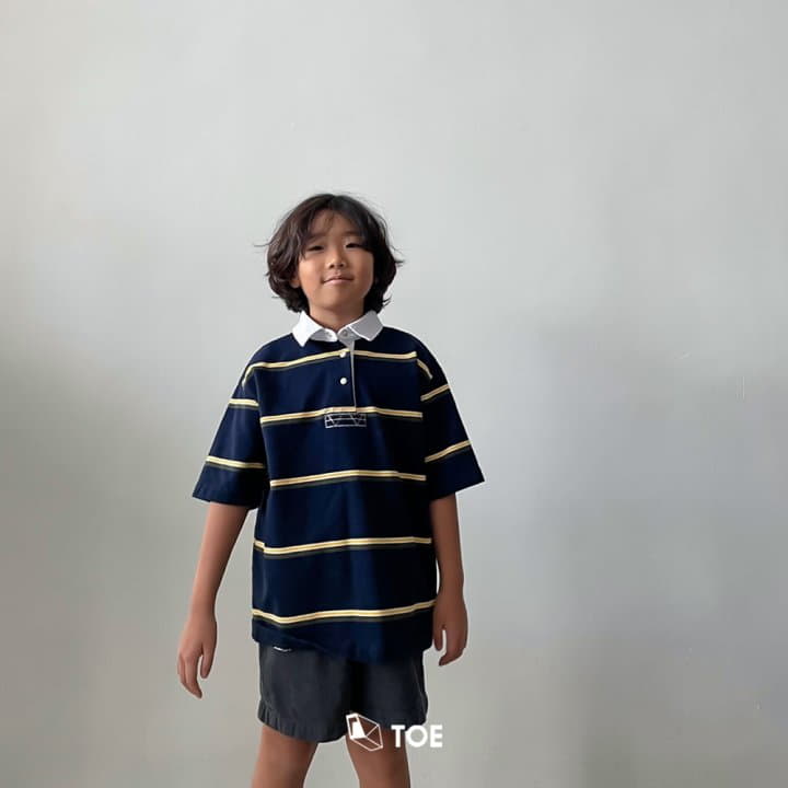 TOE - Korean Children Fashion - #stylishchildhood - Rugby Collar Tee - 3