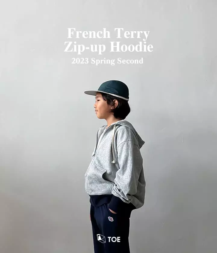 TOE - Korean Children Fashion - #stylishchildhood - French Hoody Zip-up