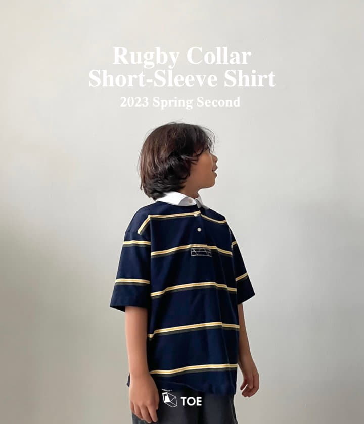 TOE - Korean Children Fashion - #todddlerfashion - Rugby Collar Tee