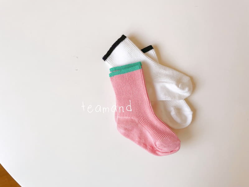 Teamand - Korean Children Fashion - #prettylittlegirls - Raspberry Socks Set with Mom - 3