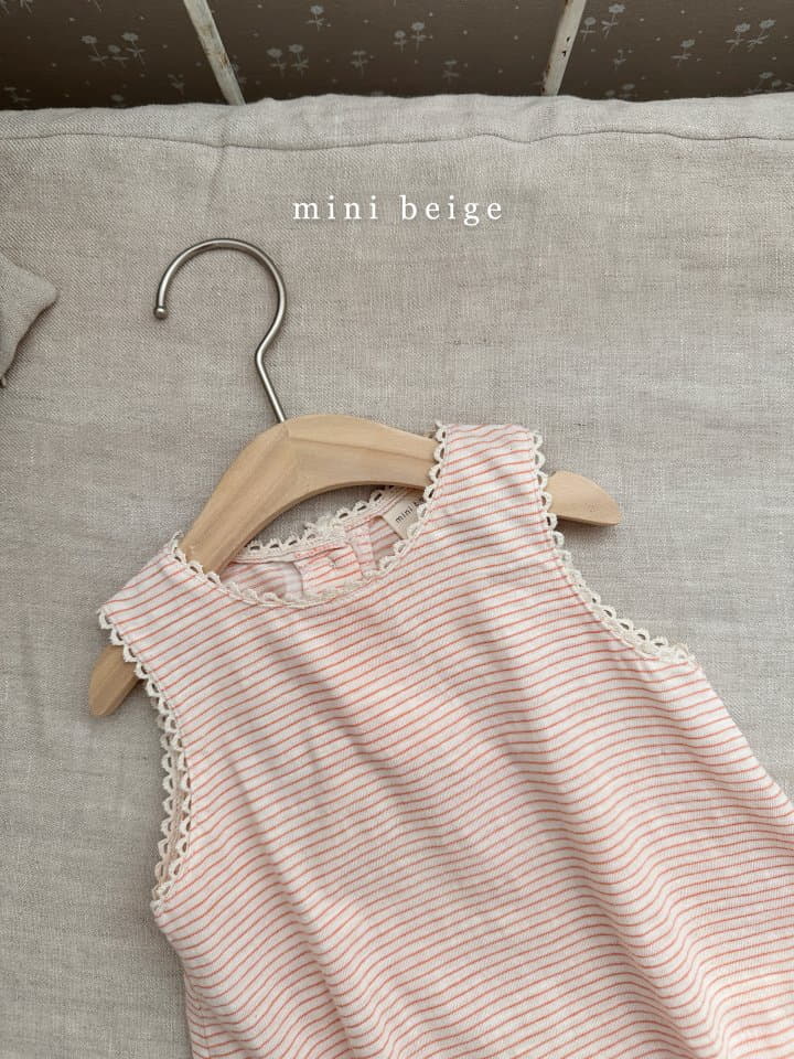 The Beige - Korean Baby Fashion - #babyboutique - Lace Sleeveless Bodysuit - 7