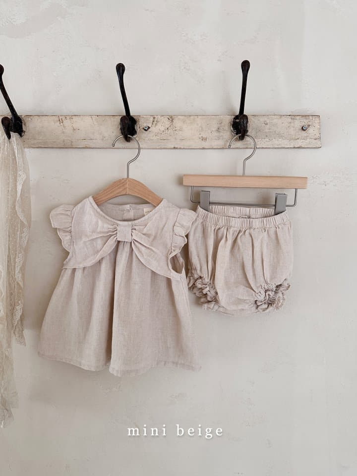 The Beige - Korean Baby Fashion - #babyboutique - Linen Bloomer - 4