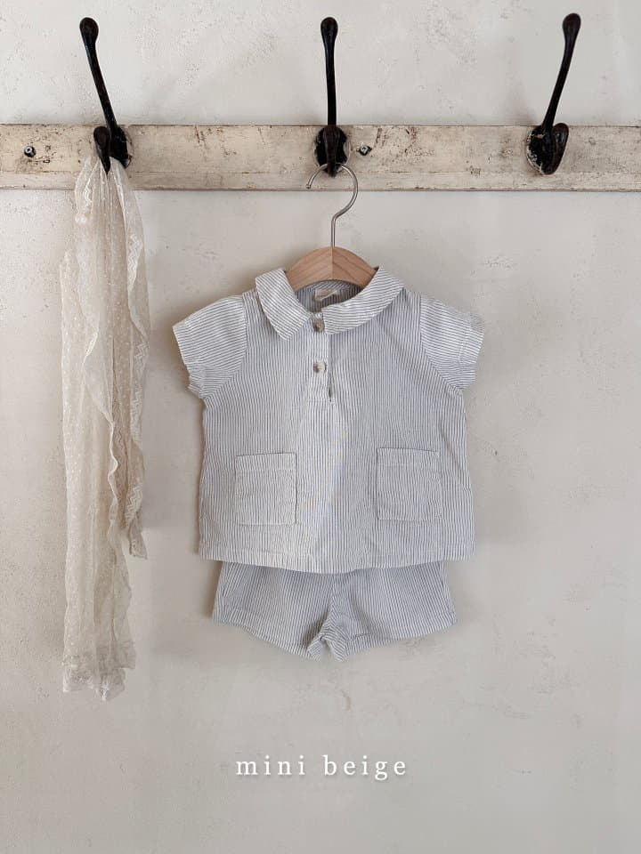The Beige - Korean Baby Fashion - #babyboutiqueclothing - Stripes Top Bottom Set - 2