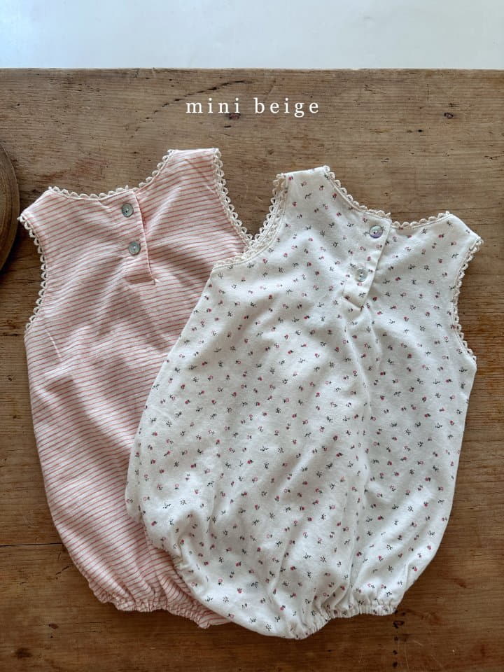 The Beige - Korean Baby Fashion - #babyclothing - Lace Sleeveless Bodysuit - 9
