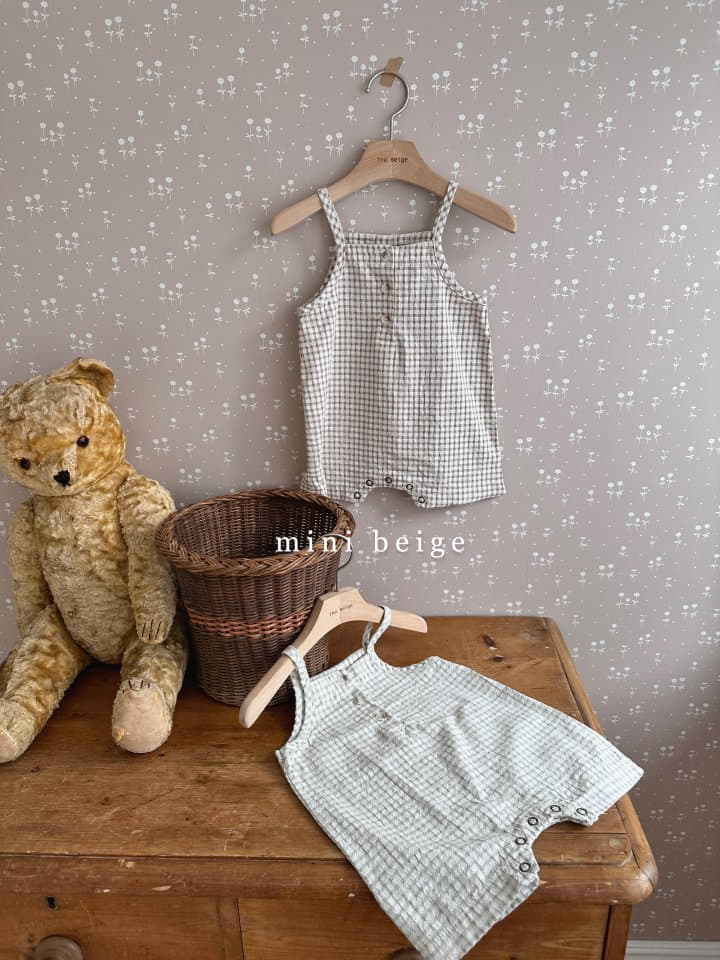 The Beige - Korean Baby Fashion - #babyclothing - Check Dungarees Pants
