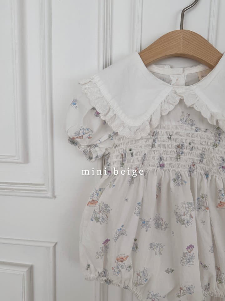 The Beige - Korean Baby Fashion - #babyclothing - Smocked Bodysuit - 2