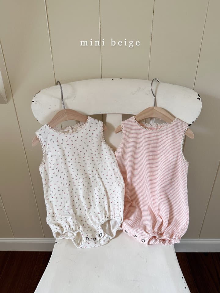 The Beige - Korean Baby Fashion - #babyfashion - Lace Sleeveless Bodysuit - 10
