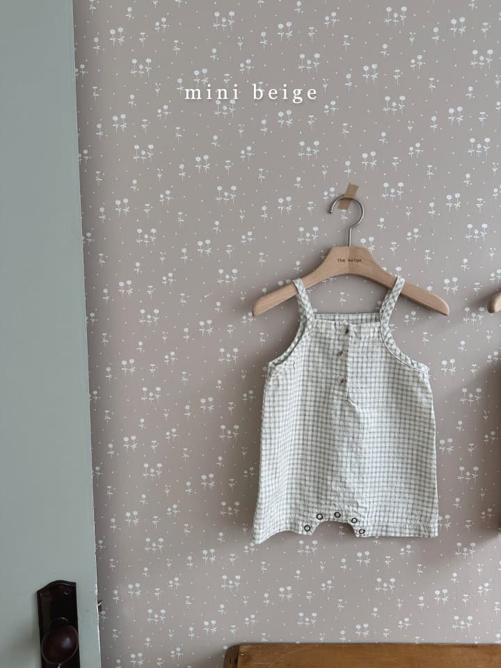 The Beige - Korean Baby Fashion - #babyfever - Check Dungarees Pants - 3