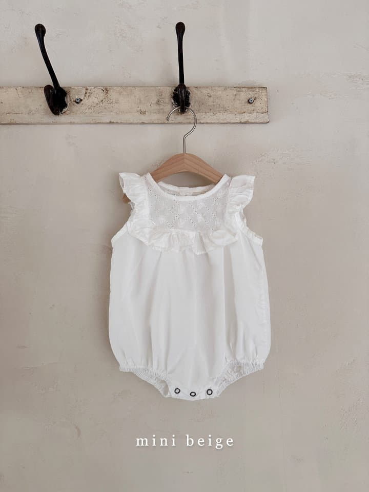 The Beige - Korean Baby Fashion - #babyootd - Square Frill Bodysuit - 5