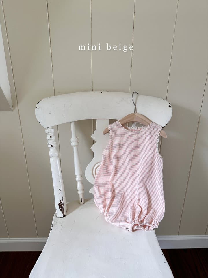 The Beige - Korean Baby Fashion - #babyoutfit - Lace Sleeveless Bodysuit
