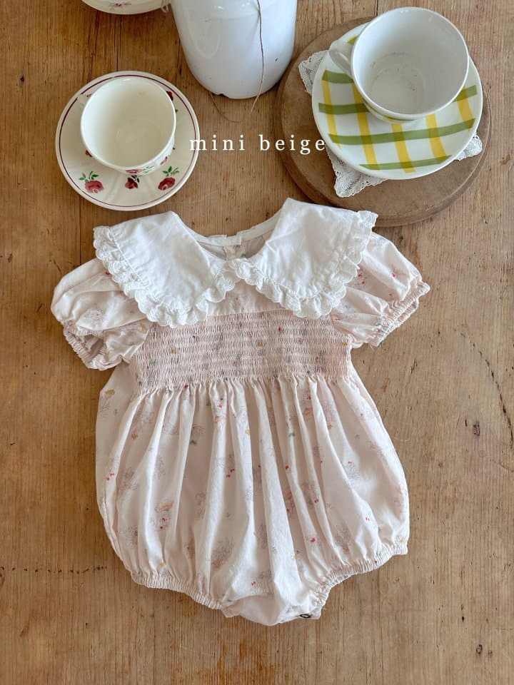 The Beige - Korean Baby Fashion - #babyoutfit - Smocked Bodysuit - 9