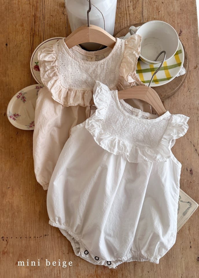 The Beige - Korean Baby Fashion - #babyoutfit - Square Frill Bodysuit - 7