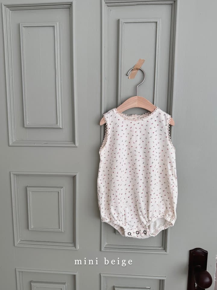 The Beige - Korean Baby Fashion - #babywear - Lace Sleeveless Bodysuit - 3