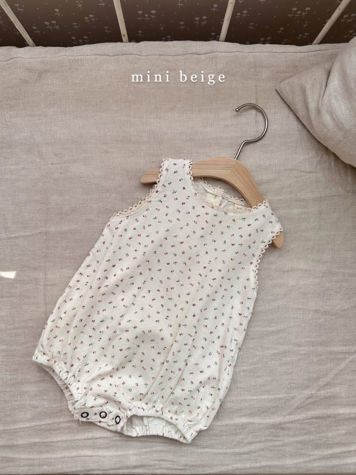 The Beige - Korean Baby Fashion - #babywear - Lace Sleeveless Bodysuit - 4
