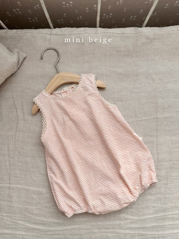 The Beige - Korean Baby Fashion - #smilingbaby - Lace Sleeveless Bodysuit - 6