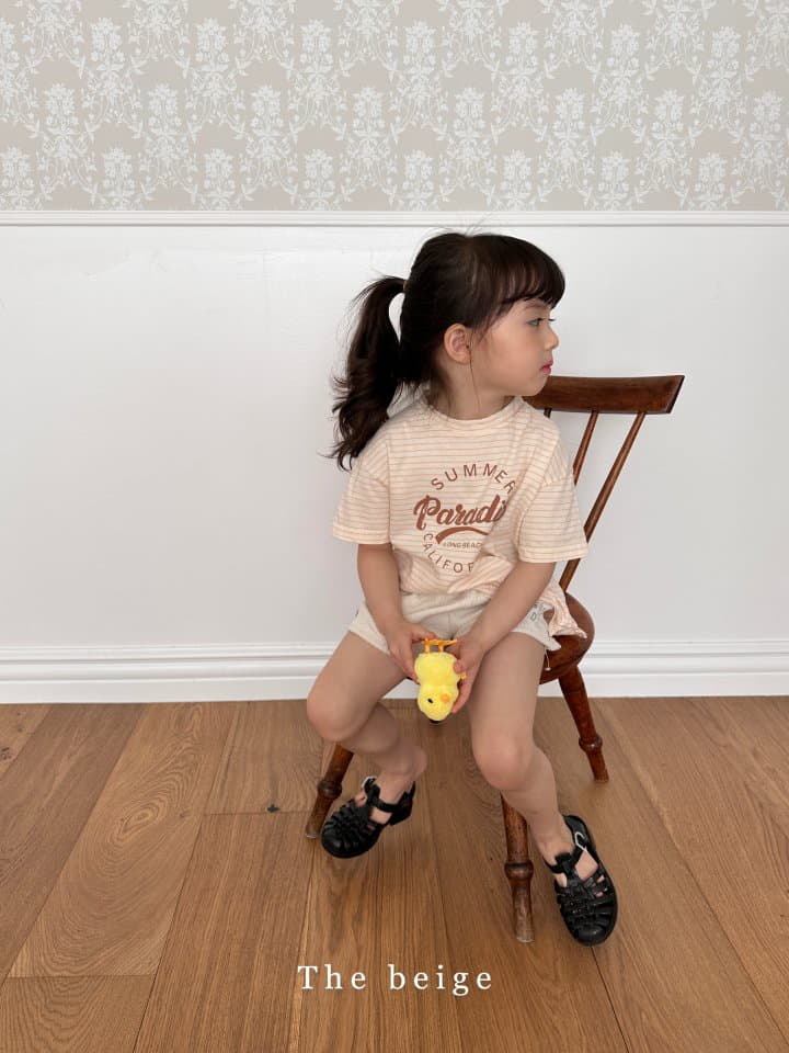 The Beige - Korean Children Fashion - #Kfashion4kids - Stripes Slit Long Tee - 11