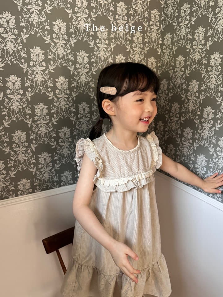 The Beige - Korean Children Fashion - #childrensboutique - Stripes Lace One-piece - 10
