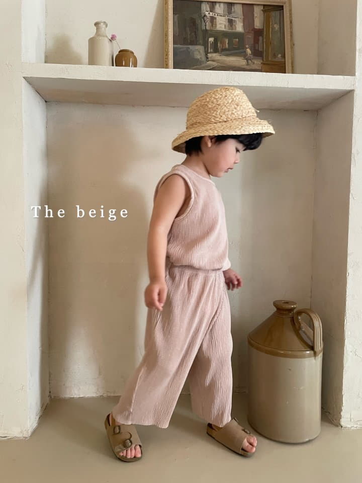 The Beige - Korean Children Fashion - #childrensboutique - Pleats Top Bottom Set - 3
