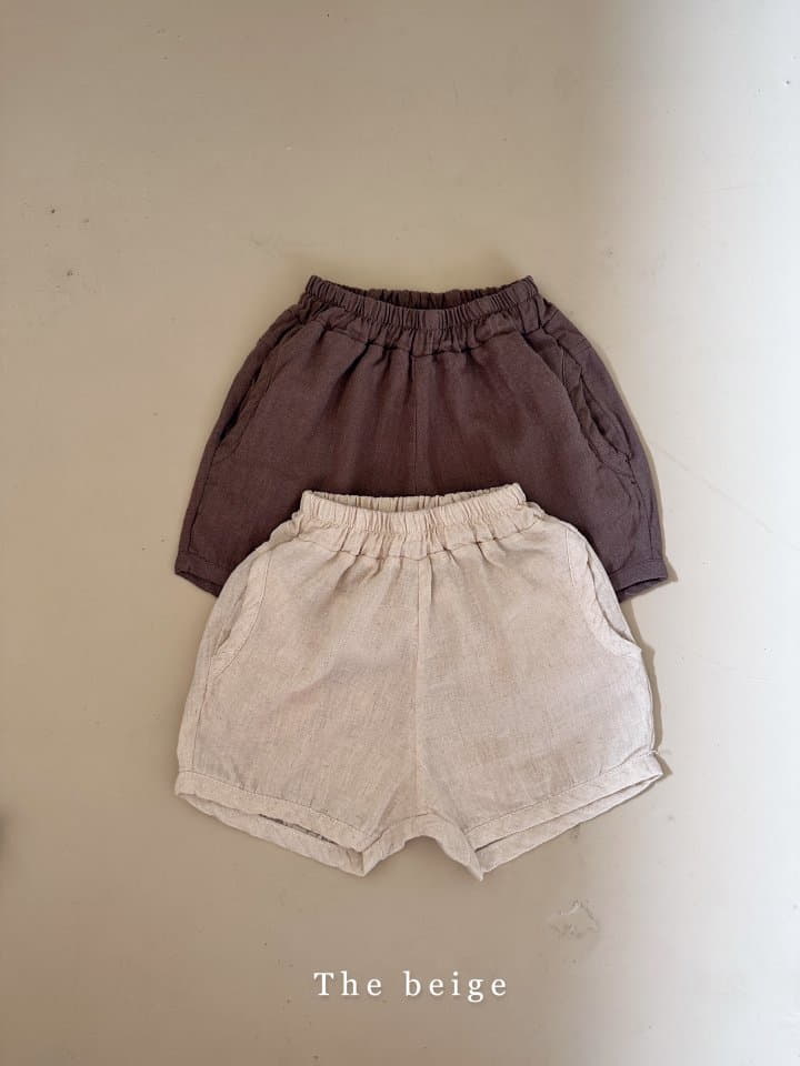 The Beige - Korean Children Fashion - #designkidswear - Linen Piping Shorts