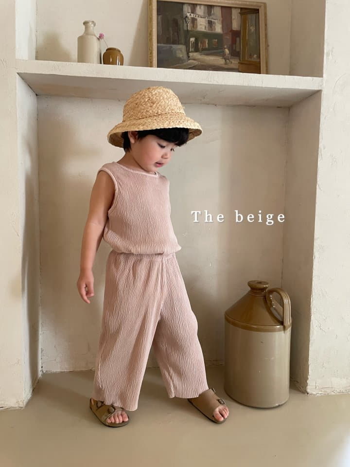 The Beige - Korean Children Fashion - #childrensboutique - Pleats Top Bottom Set - 4