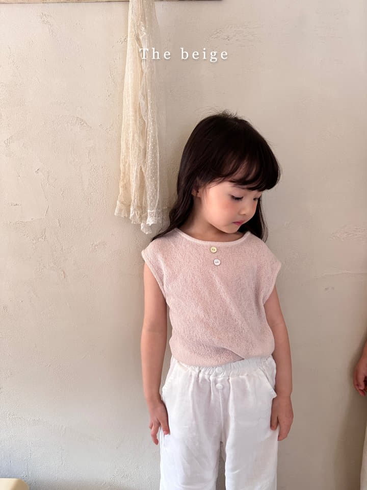 The Beige - Korean Children Fashion - #discoveringself - Knit Sleeveless Tee - 8