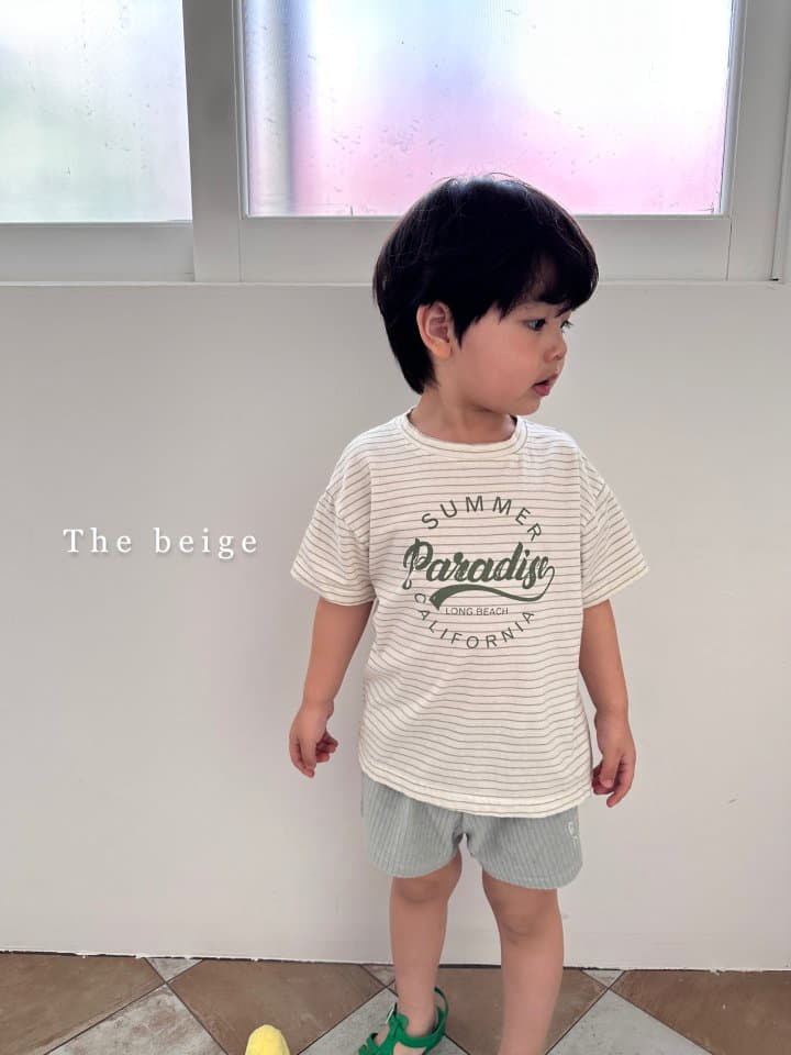The Beige - Korean Children Fashion - #discoveringself - Stripes Slit Long Tee - 6