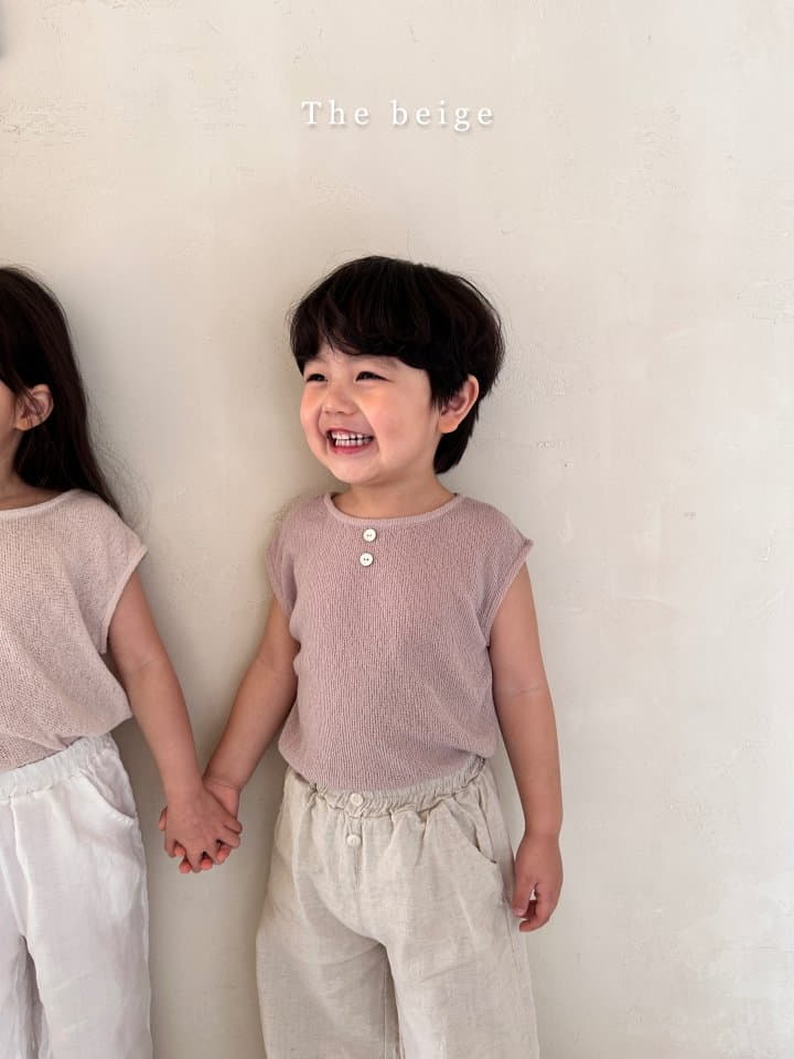 The Beige - Korean Children Fashion - #fashionkids - Knit Sleeveless Tee - 9