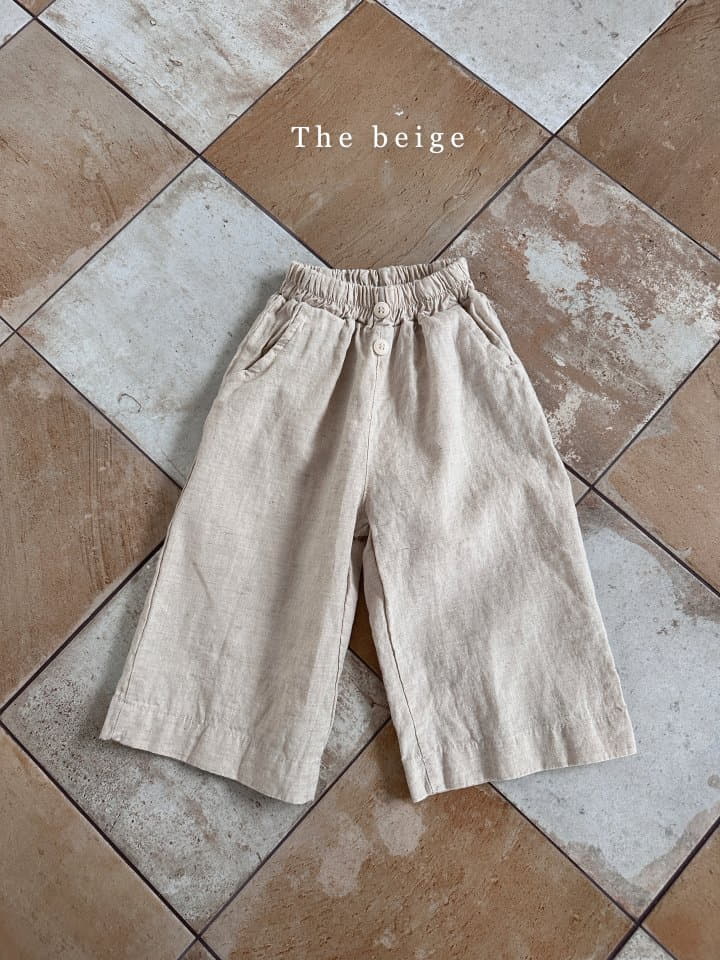 The Beige - Korean Children Fashion - #fashionkids - Linen Striaght Pants