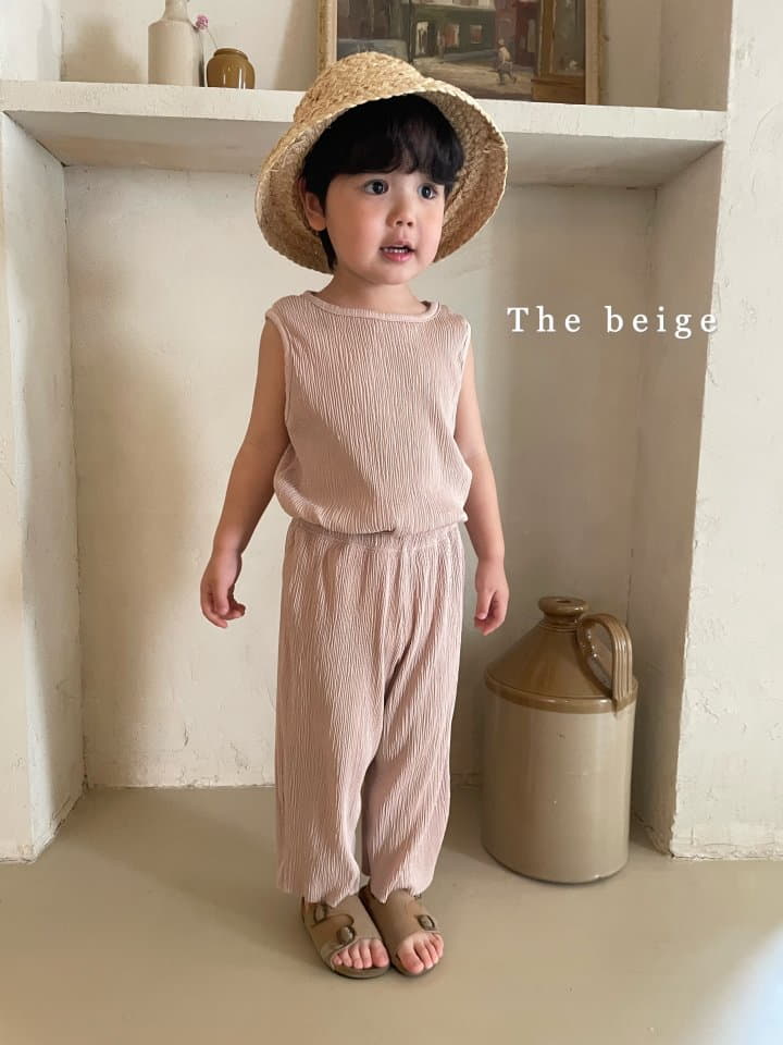 The Beige - Korean Children Fashion - #fashionkids - Pleats Top Bottom Set - 6