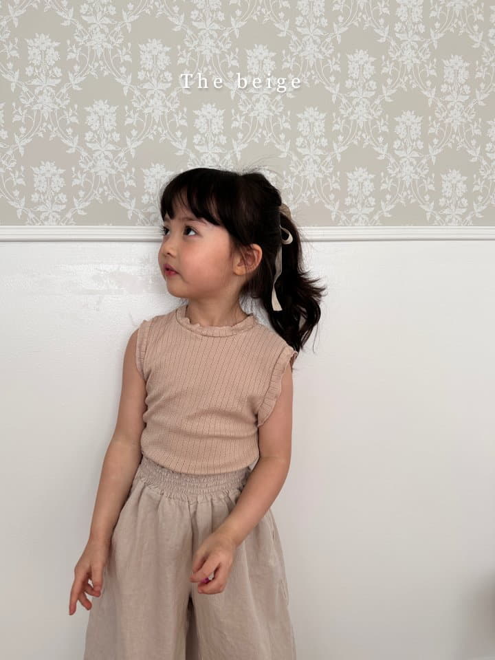 The Beige - Korean Children Fashion - #kidsshorts - Rib Sleeveless - 12