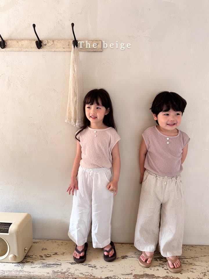 The Beige - Korean Children Fashion - #kidsshorts - Knit Sleeveless Tee - 10