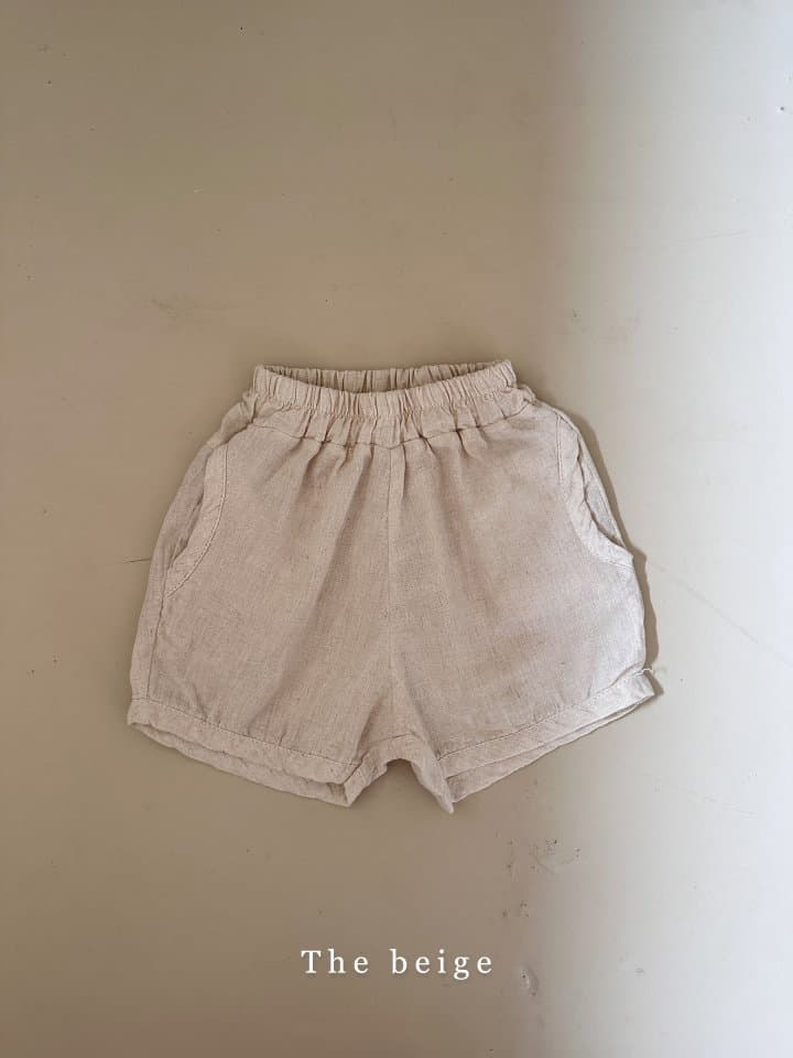 The Beige - Korean Children Fashion - #fashionkids - Linen Piping Shorts - 4