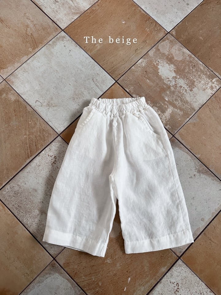 The Beige - Korean Children Fashion - #kidsshorts - Linen Striaght Pants - 2