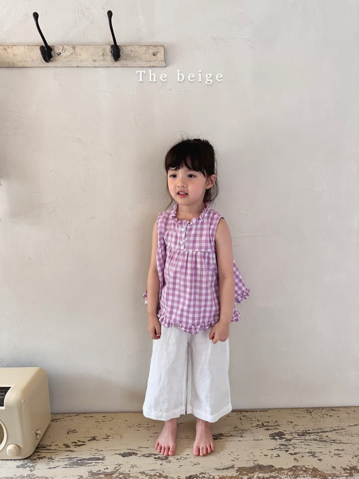 The Beige - Korean Children Fashion - #kidsshorts - Check Frill Blouse - 12