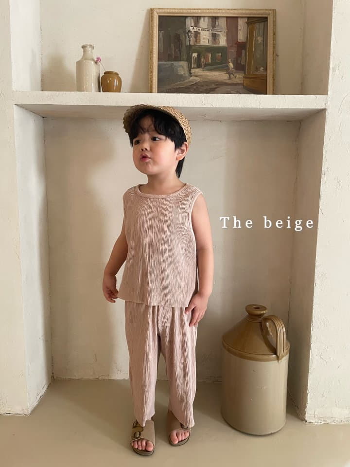 The Beige - Korean Children Fashion - #kidsshorts - Pleats Top Bottom Set - 7