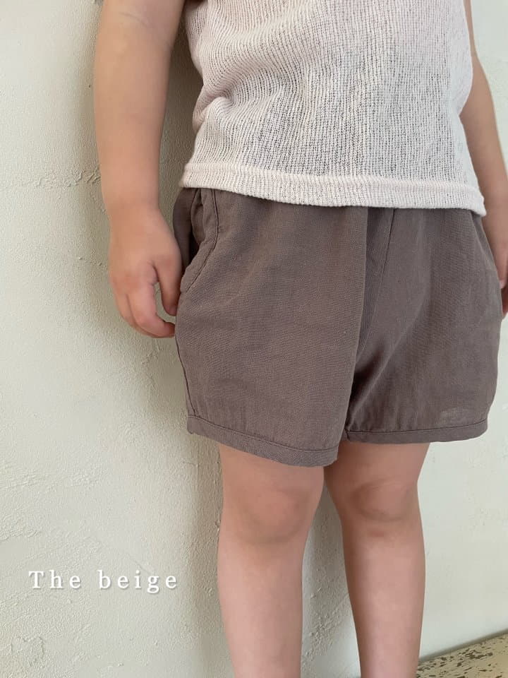 The Beige - Korean Children Fashion - #kidzfashiontrend - Linen Piping Shorts - 6