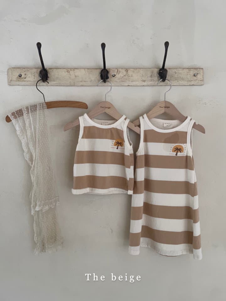 The Beige - Korean Children Fashion - #littlefashionista - Stripes Sleeveless One-piece - 3