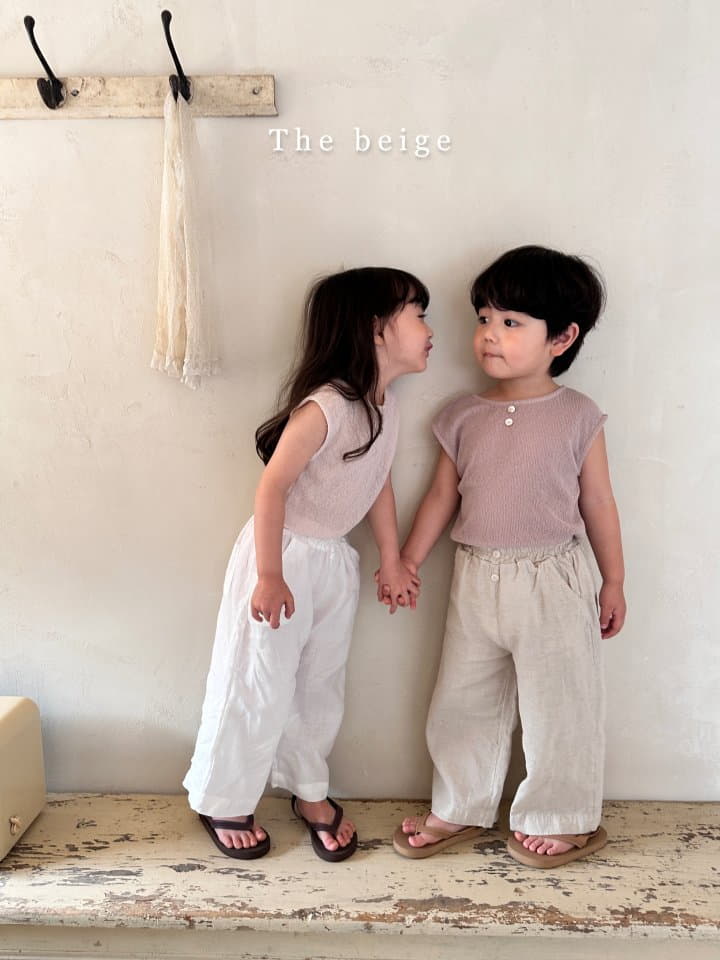 The Beige - Korean Children Fashion - #littlefashionista - Linen Striaght Pants - 6