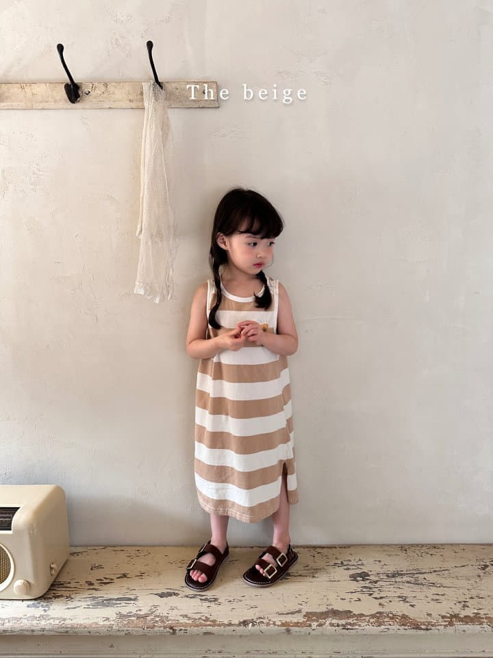 The Beige - Korean Children Fashion - #littlefashionista - Stripes Sleeveless One-piece - 4