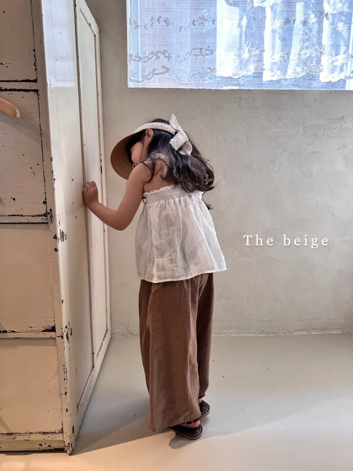The Beige - Korean Children Fashion - #magicofchildhood - Smocked Sleeveless Blouse - 5