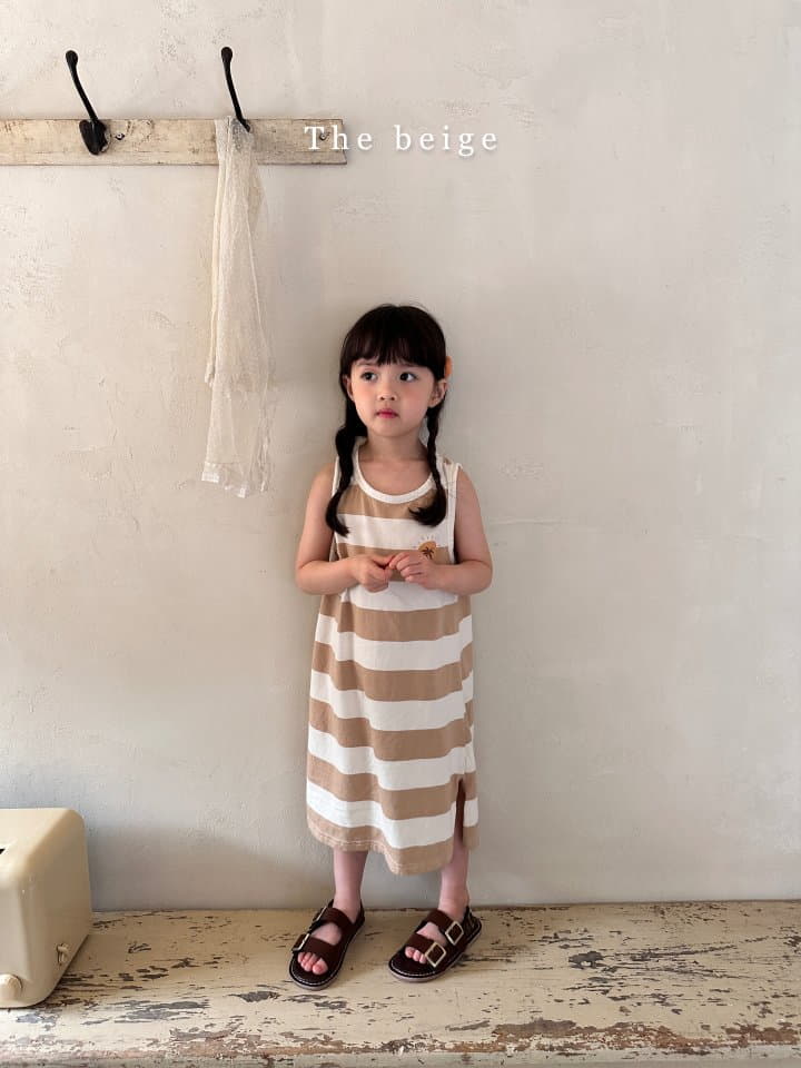 The Beige - Korean Children Fashion - #minifashionista - Stripes Sleeveless One-piece - 5