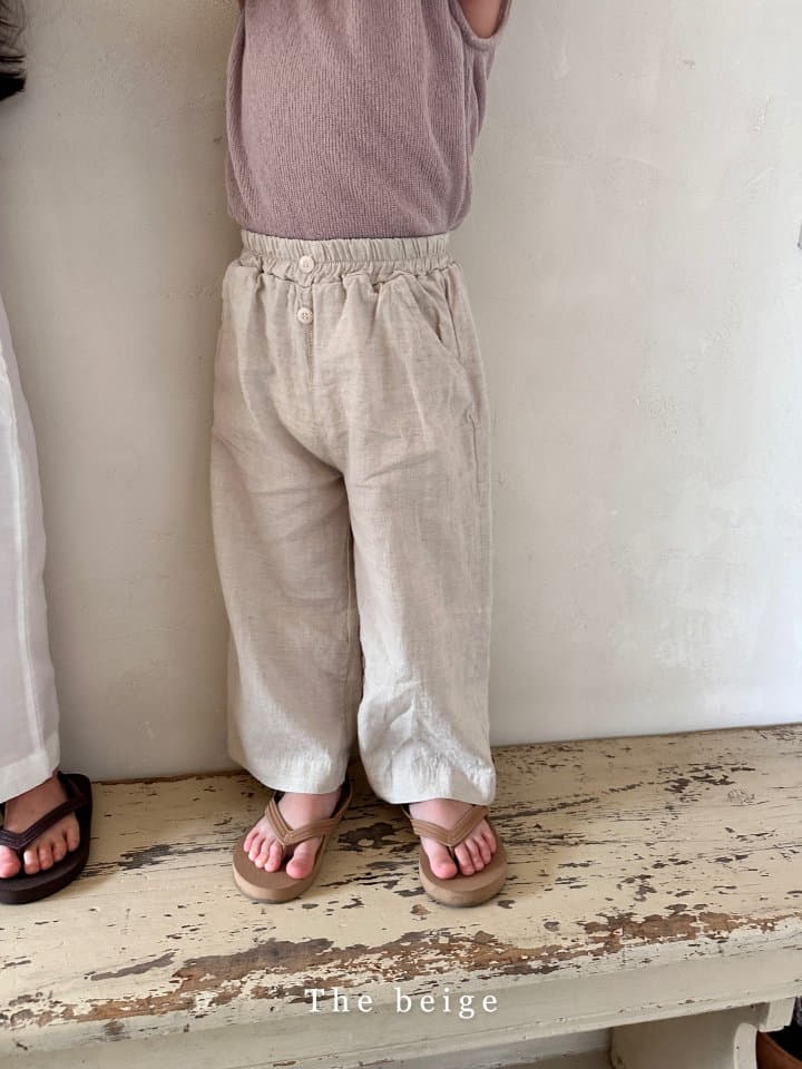 The Beige - Korean Children Fashion - #minifashionista - Linen Striaght Pants - 8